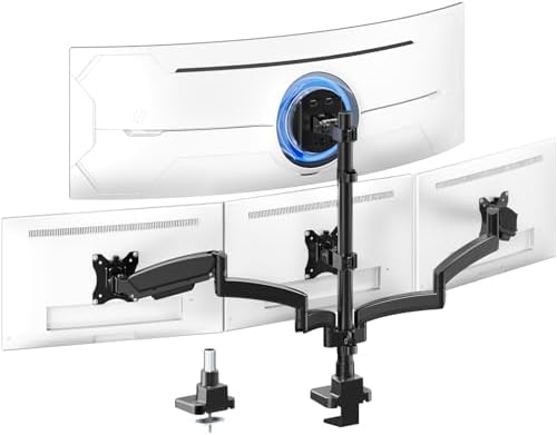 PUTORSEN Quad Monitor Mount for 49’’ Top and 27’’ Screens on Lower by PUTORSEN