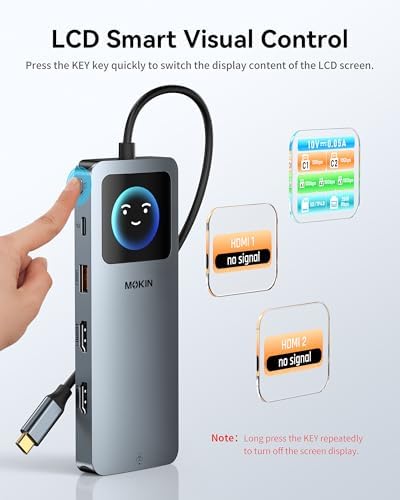 MOKiN LCD USB C Docking Station Dual Monitor,Laptop Docking Station 2 HDMI - Image 3