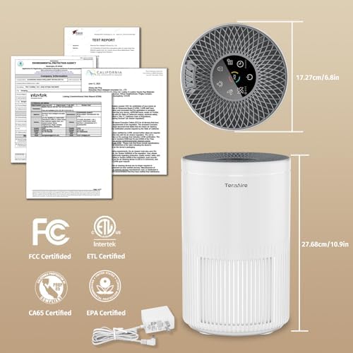 2 Pack Air Purifiers for Home Bedroom with PM 2.5 Air Quality Monitor - Image 6