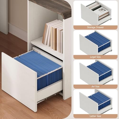 59'' Reversible L-Shaped Computer Desk, White - Image 5