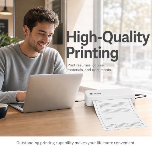 Portable Thermal Printer for Laptop/Phone, Travel Inkless Bluetooth Printer - Image 2