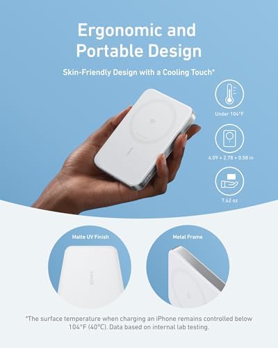 Anker MagGo Power Bank, 10,000mAh Qi2-Certified 15W Portable Charger - Image 4
