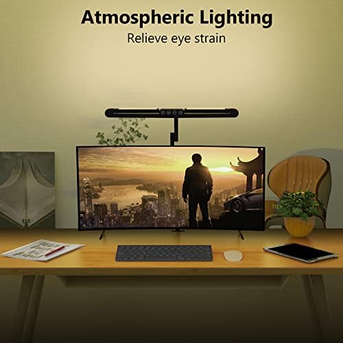 Micomlan Desk Lamp with Clamp, Architect Led Desk Lamp for Home Office with Remote Control, 24W Ultra Bright Auto Dimming Computer Light Adjustable Table Light for Working Workbench (Remote) - Image 4