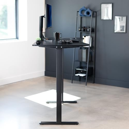 VIVO Black Carbon Fiber 60 x 24 in Standing Desk, DESK-KIT-E2B1R - Image 2