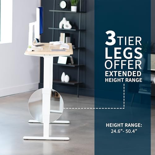 VIVO Light Wood 60 x 24 in Standing Desk, DESK-KIT-2W6C - Image 5