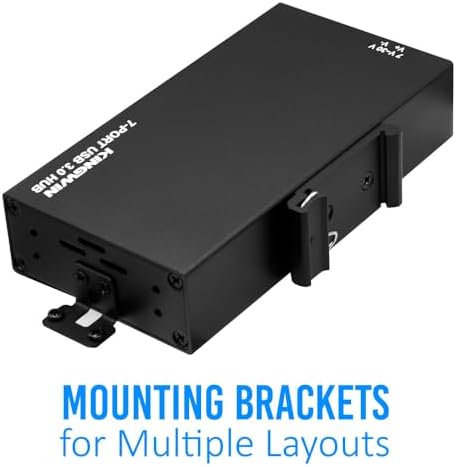 Kingwin 7-Port USB 3.0 Hub Offers 5Gbps speeds, Powered Expansion, and a Durable mountable Aluminum Design. Ideal for PC, Laptop, POS, and Server Racks. Plug & Play. - Image 5