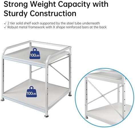 Fannova Large Printer Stand for Under Desk Storage, Adjustable Top Shelf - Image 5