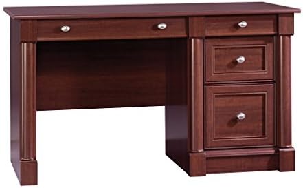 Sauder Palladia Computer Desk with Drawers, Home Office Desk with File Cabinet Storage Drawer, Cable Management, Keyboard Tray, in Select Cherry Finish by SAUDER%C2%AE