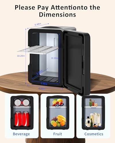 OTIC 4L Mini Fridge, Portable Refrigerator for Bedroom, Car, Marble Black - Image 3