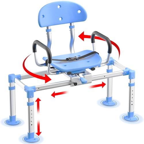 KingPavonini Sliding Shower Chair Tub Transfer Bench, 550 LB Heavy Duty by KingPavonini