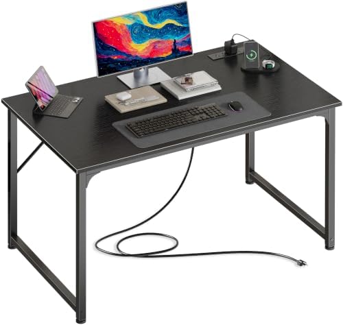 PRAISUN 40 X 24 Inch Deeper Desk with Power Outlets by PRAISUN