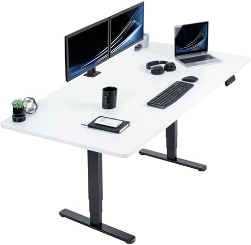 VIVO White 71 x 36 in Standing Desk, DESK-KIT-2B7W-36 by VIVO