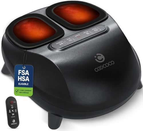 CooCoCo Foot Massager with Heat, Remote & Ergonomic Footrest by CooCoCo