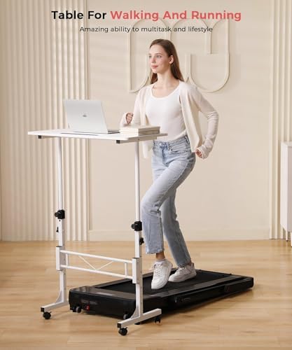 KLSMYHOKI Standing Desk Adjustable Height, Mobile Stand Up Desk with Wheels - Image 7