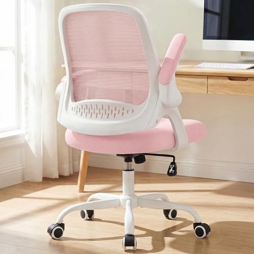 NEO CHAIR Office Computer Chair Ergonomic Mesh Back Flip-Up Arms, Pink by NEOCHAIR