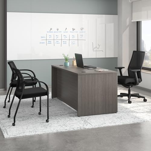 HON MOD Computer Desk, Office Desk with 5 Drawers, Slate Teak - Image 2