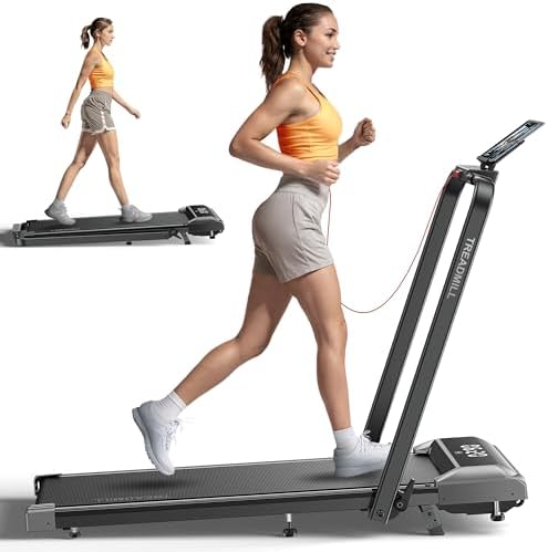 Acezoe Walking Pad Treadmill with Incline, 2 in 1 Foldable Treadmills for Home Small Office, 300lbs Portable Compact Under Desk Treadmill with App, Remote Control and LED Display by AcezoeFitness