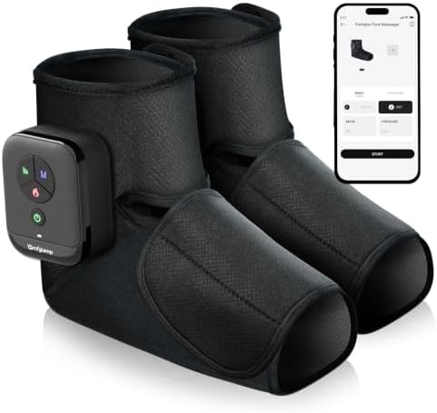 Comfytemp Portable Air Compression Foot Massager with Heat (Fit Size 6-10) by Comfytemp