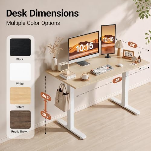 Claiks 48 x 24 Inch Nature Electric Standing Desk - Image 3