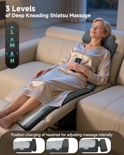 Snailax Full Body Massage Mat with Heat, Vibrating & Heating Massage Pad for Sofa, Recliner, Bed, Deep Kneading Shiatsu Back Massage for Chair for Back Comfort & Relaxation, Ideal Gifts for Men Women - Image 3