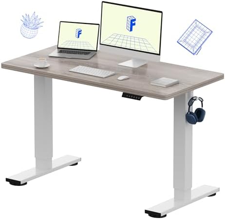 FLEXISPOT EN1 48"x24" One-Piece Standing Desk, Gray Wood by Unknown