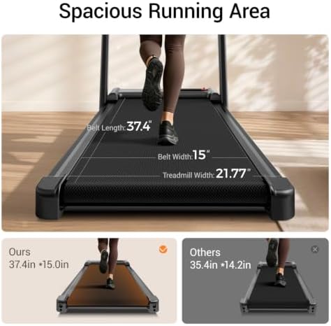 LONTEK 15% Incline Walking Pad Treadmill with Handles, Treadmills for Home - Image 5