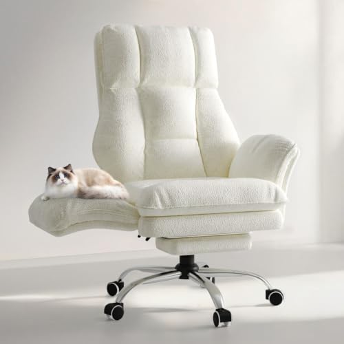 Big and Tall Office Chair, Flip Armrests for Pets & Cross Legged Sitting by HOMRELEXA