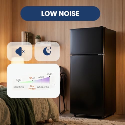 3.5 Cu.Ft Mini Fridge with Freezer, 2-Door Compact Refrigerator for Dorm/Office/Bedroom, Energy Efficient & Quiet, Black - Image 5