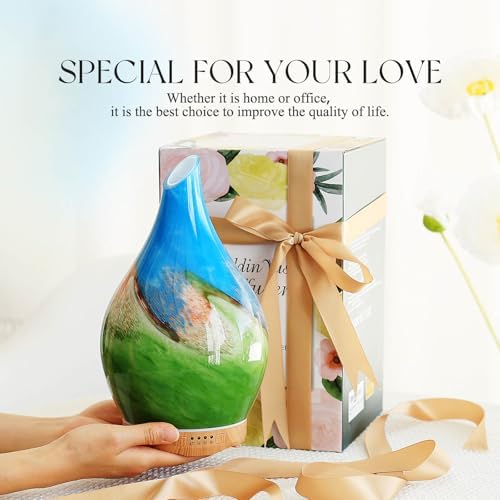 Porseme 280ml Remote Essential Oil Diffuser 3D Glass Ultrasonic Mist 7H - Image 6