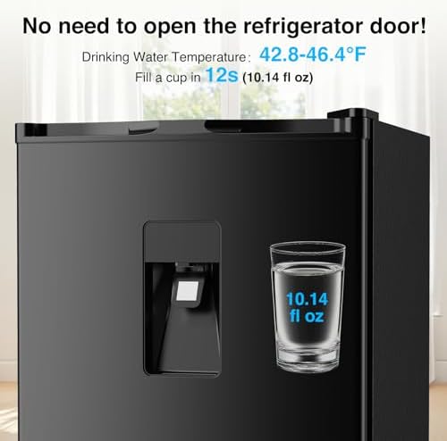 Kismile 4.41Cu Ft Single Door Mini Fridge with Freezer Water Dispenser - Image 2