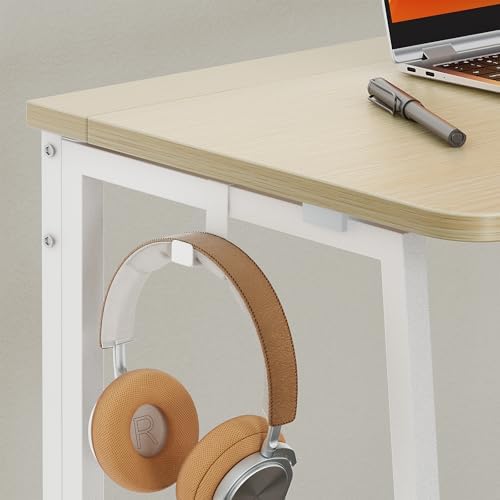 WOHOMO Folding Desk, 47.2" Foldable Computer Table for Small Spaces, Oak - Image 6
