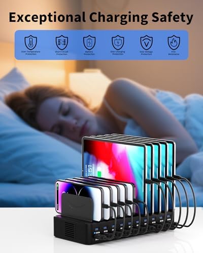 20-Port 270W Charging Station for Multiple Devices, USB Charger Station - Image 4