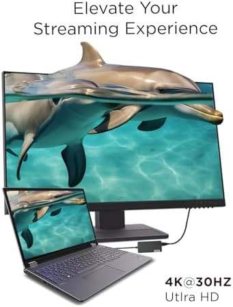 Lenovo – USB-C 7-in-1 Hub – Computer Networking Laptop Accessory – Laptop Docking Station - 4K via HDMI, 3 USB-A devices, 2 SD/TF Card Readers USB-C Power Pass Through - Image 3