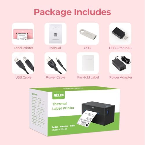 Nelko Bluetooth Thermal Shipping Label Printer, 4x6 Thermal Label Printer - Image 6