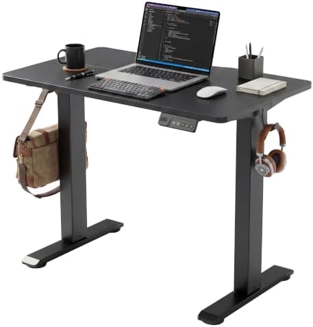 Claiks Electric Small Standing Desk, 35x20 Inch, Black by CLAIKS