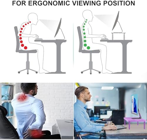 WALI Computer Monitor Stand for Desk, Adjustable Laptop Riser, up to 44 lbs - Image 6