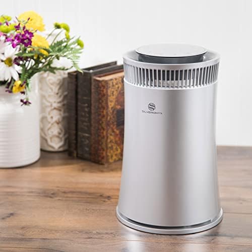 Air Purifier for Home Large Room – 5-in-1 HEPA Filter System, Covers Up to 500 Sq Ft for New Home for Allergies, Pets, Smoke, Remove Dust & Odor, Quiet, High Filtration Efficiency – SILVERONYX, Silver - Image 6