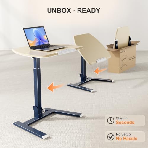 ROMOON Foldable Standing Desk, No-Assembly Height Adjustable Portable Desk - Image 3