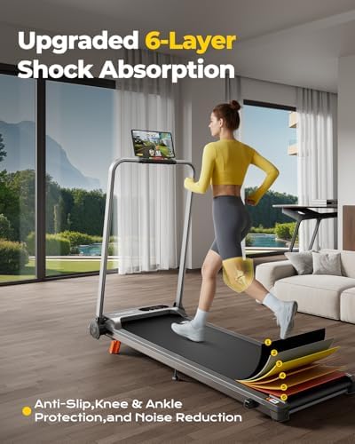 Abonow Walking Pad Treadmill with Handle Bar for Home Office - Image 2