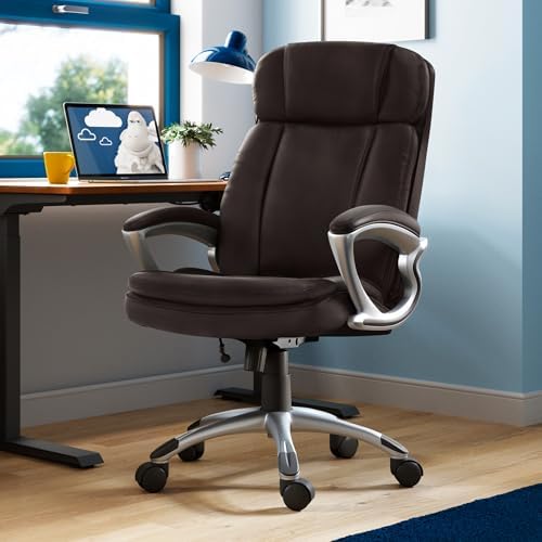 Serta Ergonomic Big and Tall Executive Office Chair Lumbar Support, Leather - Image 2