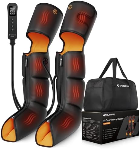QUINEAR Leg Massager, 3-in-1 Foot Calf & Thigh Massager with Heat and Compression Therapy, Leg Massage Boots for Pain Relief, FSA-HSA Eligible by QUINEAR