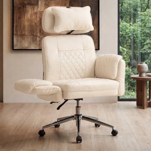 Big and Tall Ergonomic Office Chair, Criss Cross Desk Chair with Pivot Arms by IKALIFE