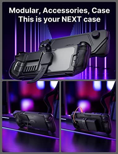 JSAUX PC0104 ModCase Compatible with Steam Deck, Steam Deck Case Comprehensive Protection Include Detachable Front Shell, Body Protective Shell, Metal Bracket and Strap - Basic Set - Image 2