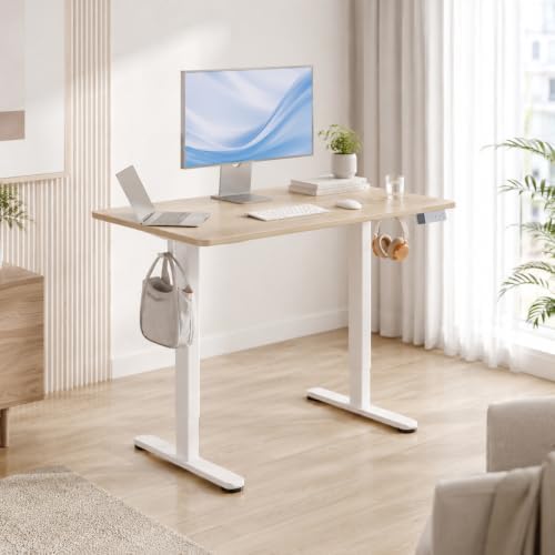 Claiks Electric Standing Desk, 48x24 Inch, Nature - Image 2