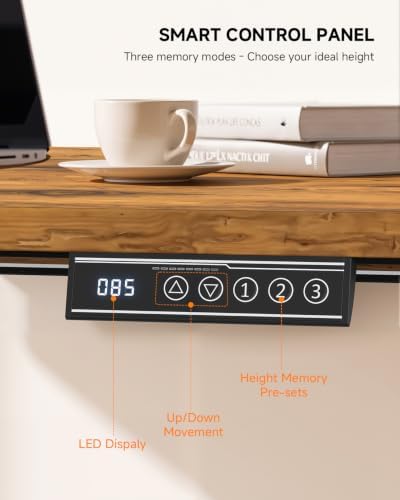 Standing Desk, 48 × 24 Inches Electric Height Adjustable, Home Office - Image 6