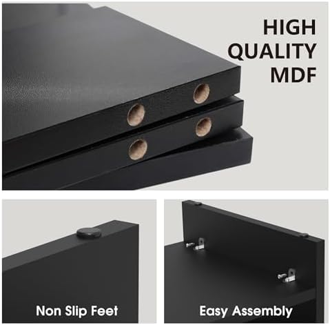 Fenge 31.5 Inch Dual Monitor Stand Riser for Desk, Black - Image 3