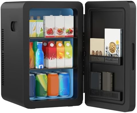 advwin 22L Mini Fridge for Bedroom, 30 Cans Portable Cooler & Warmer Compact Refrigerators with AC/DC Power for Skin Care, Beverage, Cosmetics, Food, Drinks, Office Desk Dorm Room by ADVWIN