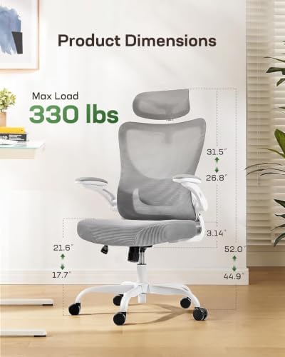 Marsail Ergonomic Office Chair with 3D Armrests, Pack of 3 - Image 2