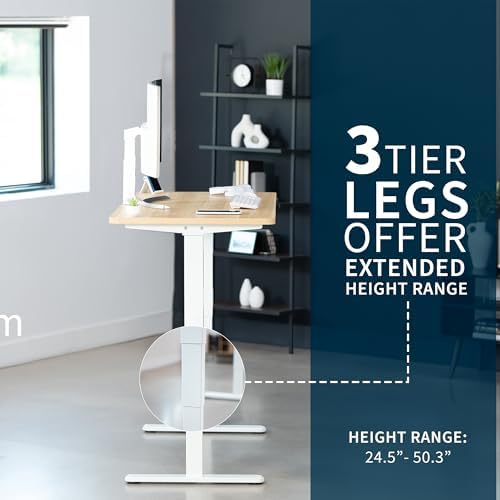 VIVO Light Wood 55 x 28 in Standing Desk, DESK-KIT-2W55C - Image 5