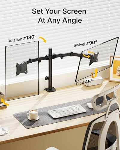 monTEK Heavy-Duty Dual Monitor Stand for 17-32", 22 lbs Each - Image 4